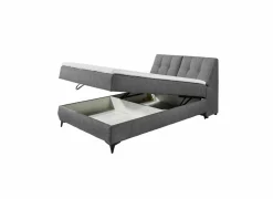 Bedbox Atlantis 140x200cm - stof - antraciet met opbergruimte