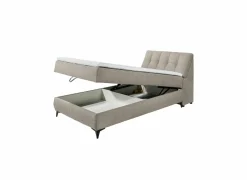 Bedbox Atlantis 120x200cm - stof - zand met opbergruimte