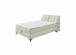 Bedbox Atlantis  140x200cm - stof - ivoor met opbergruimte