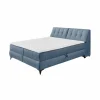 Bedbox Atlantis  180x200cm - stof - blauw met opbergruimte