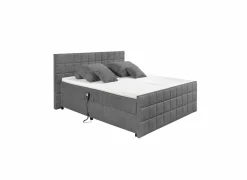 Bedbox Gabun 180x200cm - stof - antraciet elektrisch
