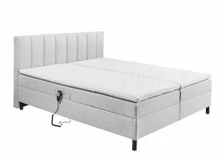 Bedbox Miralindo 160x200cm - stof - silver elektrisch
