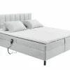 Bedbox Miralindo 180x200cm - stof - silver elektrisch