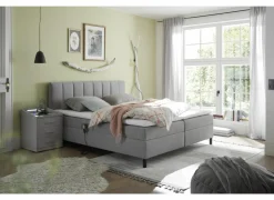 Bedbox Miralindo 180x200cm - stof - nordic ash elektrisch