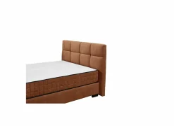Bedbox Nagol A 140x200cm - stof - cognac met opbergruimte