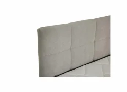 Bedbox Nagol A 120x200cm  - stof - zilver met opbergruimte