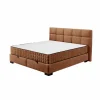 Bedbox Nagol A 180x200cm - stof - cognac met opbergruimte