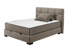 Bedbox Nagol A 140x200cm - stof - stone met opbergruimte