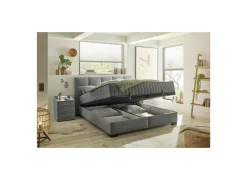 Bedbox Nagol A 180x200cm - stof - antraciet met opbergruimte
