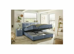 Bedbox Nagol A 180x200cm - stof - blauw met opbergruimte