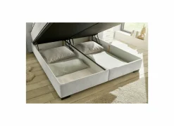 Bedbox Nagol A 180x200cm - stof - beige met opbergruimte