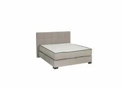 Bedbox Nagol A 140x200cm - stof - zilver met opbergruimte