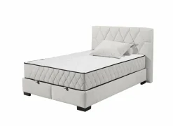 Bedbox Nagol B 140x200cm - stof - sand met opbergruimte