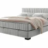 Bedbox Nagol C 180x200cm - stof - silver met opbergruimte