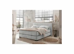 Bedbox Nagol C 180x200cm - stof - silver met opbergruimte