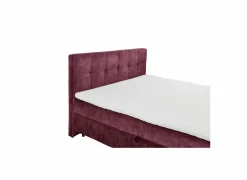 Bedbox Valetta 180x200cm - stof - bordeaux met opbergruimte