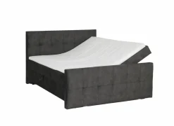 Bedbox Valetta 160x200cm - stof - espresso met opbergruimte