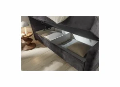 Bedbox Valetta 160x200cm - stof - espresso met opbergruimte