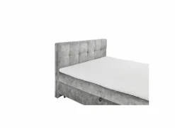 Bedbox Valetta 160x200cm - stof - grijs met opbergruimte