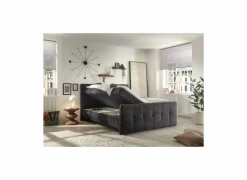 Bedbox Valetta 180x200cm - stof - espresso met opbergruimte