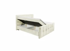 Bedbox Valetta 180x200cm - stof - crème met opbergruimte