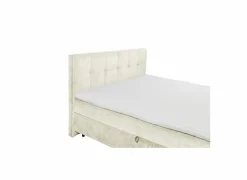 Bedbox Valetta 180x200cm - stof - crème met opbergruimte
