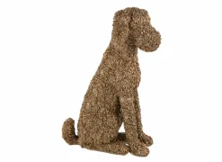 Beeldje Hond 35,5x19x49cm - polystone - goud