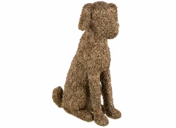 Beeldje Hond 35,5x19x49cm - polystone - goud