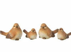 Beeldje Vogel H10cm - porselein - bruin