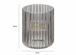 Beker Glass Ø8x10cm - glas - grijs