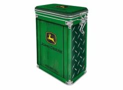 Bewaardoos John Deere 11x8x18cm - metaal - meerkleurig
