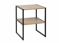 Bijzettafel Aliaj 40x40x50cm - decor - beige & zwart