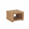 Bijzettafel Carbone 60x60cm - sheesham massief & decor - naturel