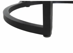 Bijzettafel Half Moon Ø60 set van 2 - mango massief & metaal - naturel