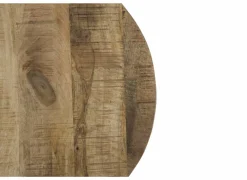 Bijzettafel Half Moon Ø60 set van 2 - mango massief & metaal - naturel