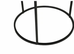 Bijzettafel Laggan Ø61/Ø43cm - aluminium & ijzer - zwart - set van 2