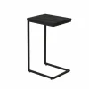 Bijzettafel Lucifer 40x33,3cm - eik massief - zwart