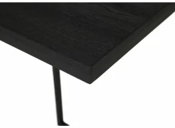 Bijzettafel Lucifer 40x33,3cm - eik massief - zwart