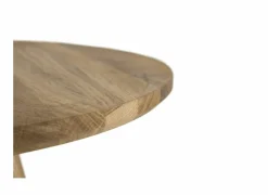 Bijzettafel Pippin Ø50cm - eik massief - naturel - set van 2