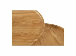 Bijzettafel Quant Ø60cm - acacia massief - bruin - set van 2