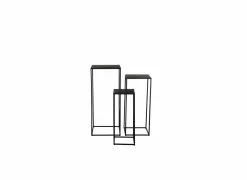 Bijzettafel Quinty 30x30cm - metaal - zwart - set van 3