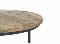 Bijzettafel Scrooge Ø90cm - hout massief - naturel