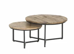 Bijzettafel Scrooge 75x75cm - metaal - naturel