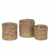 Bloempot Aja set van 3 - zeegras - naturel/multi