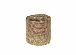 Bloempot Aja set van 3 - zeegras - naturel/multi