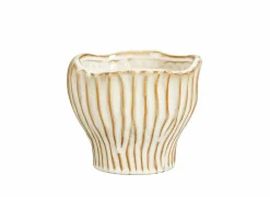 Bloempot Cem Ø19,5x16,5cm - stoneware - offwhite