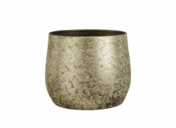 Bloempot Clemente H31cm - terracotta - champagne