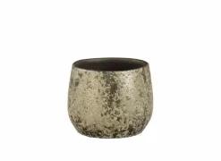 Bloempot Clemente H13cm - terracotta - champagne