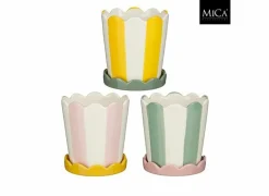 Bloempot H14cm - keramiek - multicolor