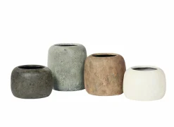 Bloempot Ø40xH30cm - stoneware - wit